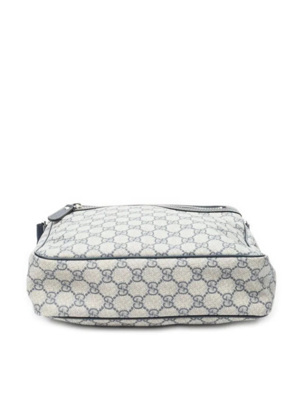 Gucci Half Moon Zip Messenger Gray Navy Supreme Canvas - Picture 6 of 10